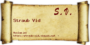 Straub Vid névjegykártya